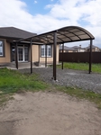 Навес из поликарбоната арочный для крыльца частного дома
