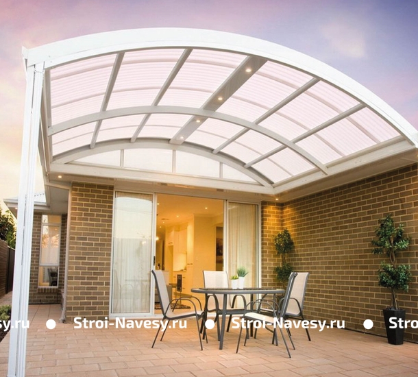 Навес для террасы белый Навес для террасы белый