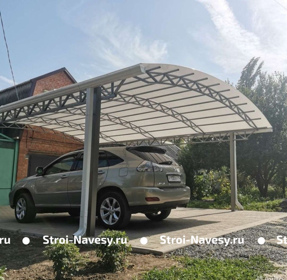 Навес из поликарбоната арочный для одной машины