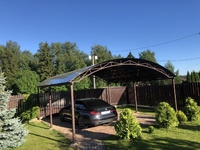 Навес из поликарбоната арочный на 2 авто