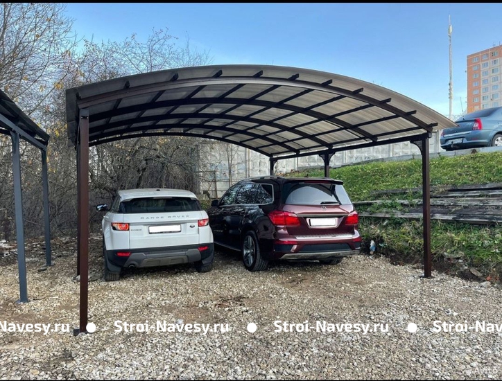 Навес из поликарбоната арочный для автомобиля
