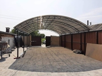 Навес из поликарбоната арочный для автомобилей