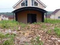 Навес из поликарбоната арочный для крыльца к дому