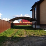 Навес из поликарбоната арочный для дачи