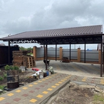 Навес из металлочерепицы двускатный для авто