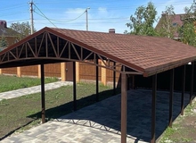 Металлические навесы с гибкой черепицей