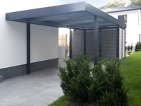 Навес из профлиста high-tech односкатный для авто