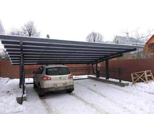 Навес из поликарбоната односкатный для 2х авто