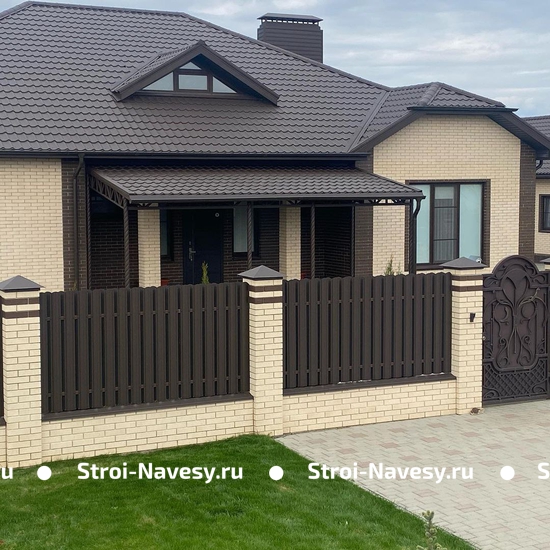 Навес из металлочерепицы односкатный пристрой к дому Навес из металлочерепицы односкатный пристрой к дому